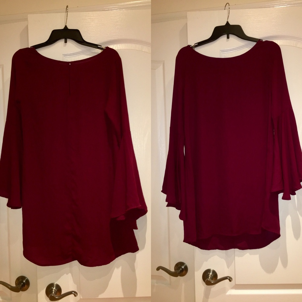 Size M Maroon Flowy Dress Love Culture NWOT